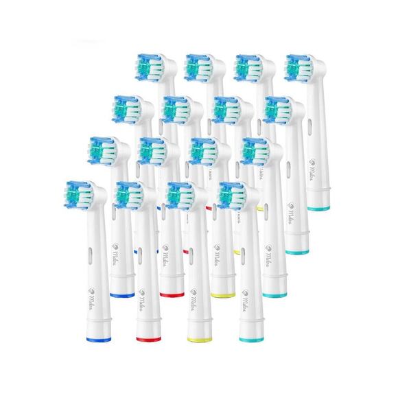 Milos Electric Toothbrush Heads, Pack of 16 Compatible with Oral-B Toothbrushes - Picture 3 of 9